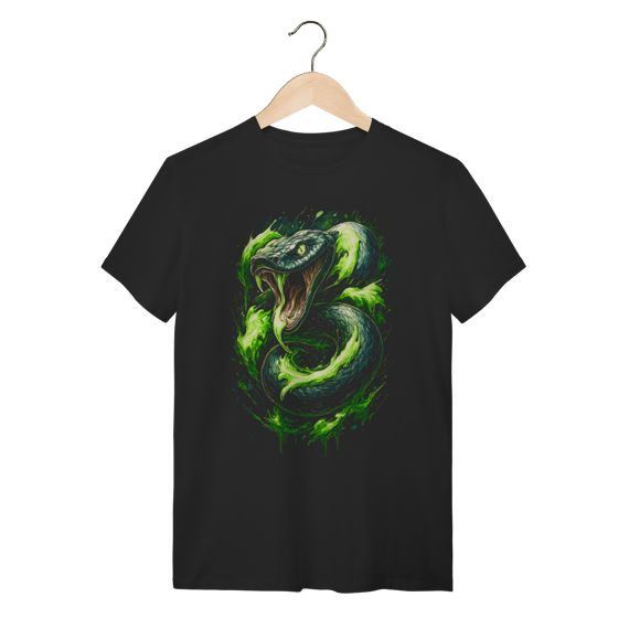 Camiseta Acid Viper - Neon Green Snake Art 