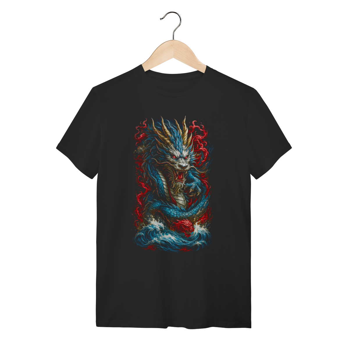 Nome do produto: Camiseta Azure Dragon - Ryū Spirit & Fire 