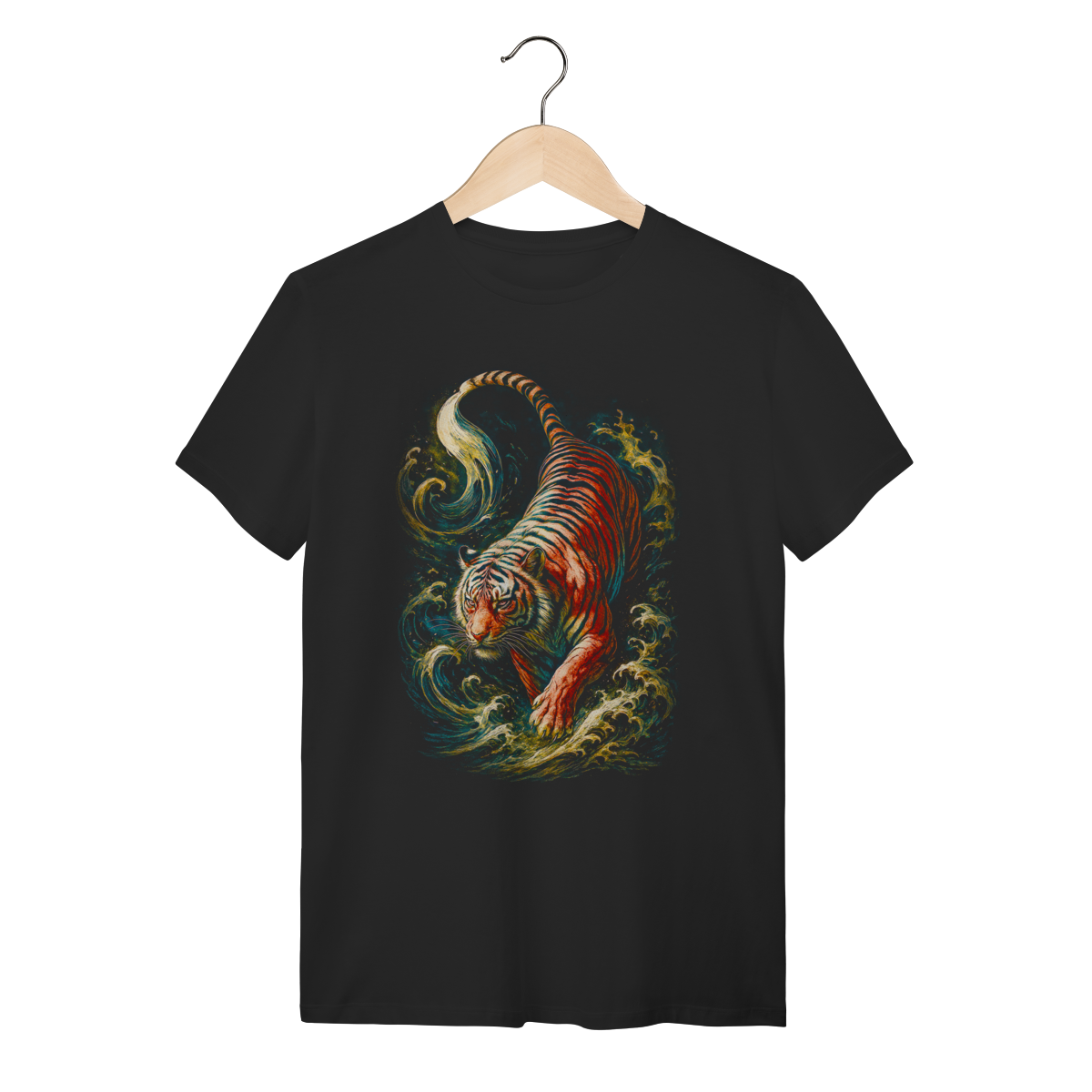 Nome do produto: Camiseta Tiger Strike - Great Wave & Predator 