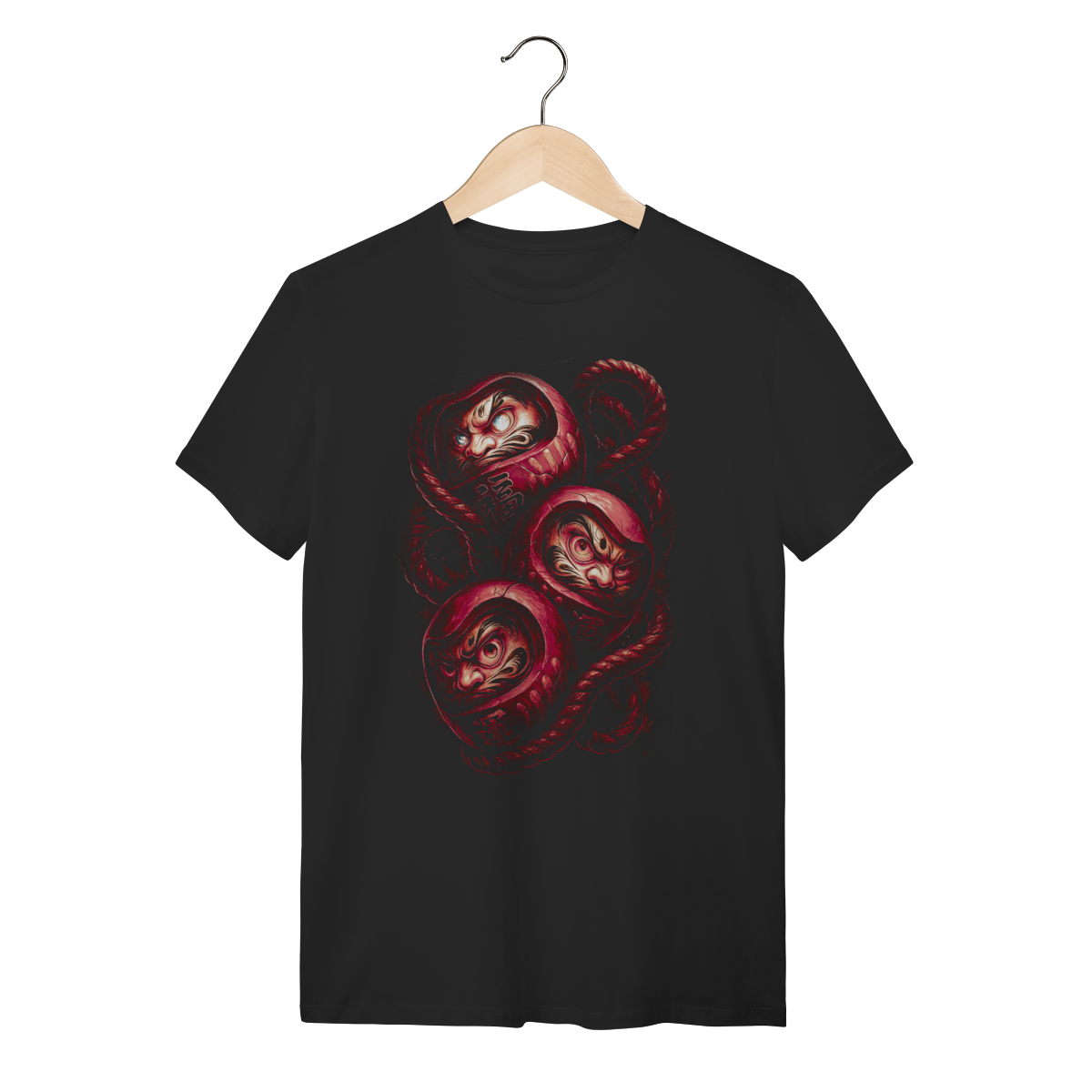Nome do produto: Camiseta Daruma Trio - Luck & Fortune Rope 