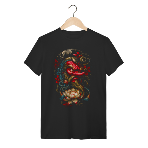 Camiseta Red Tengu - Lotus & Cloud Spirit 
