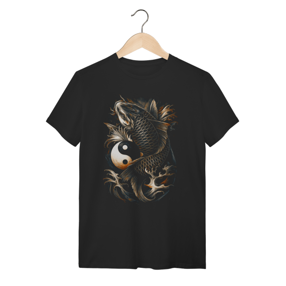 Camiseta Golden Koi - Yin Yang Flow & Waves 
