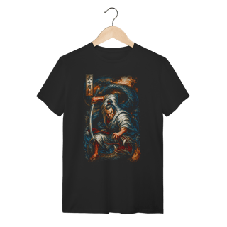 Nome do produto Camiseta de Algodão Premium - Samurai vs Serpente Gigante 