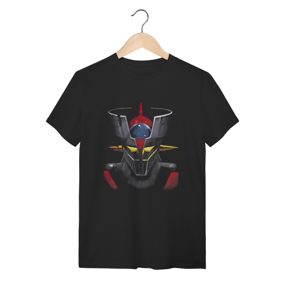 Camiseta Mazinger Z Robô Mecha Preta 100% Algodão