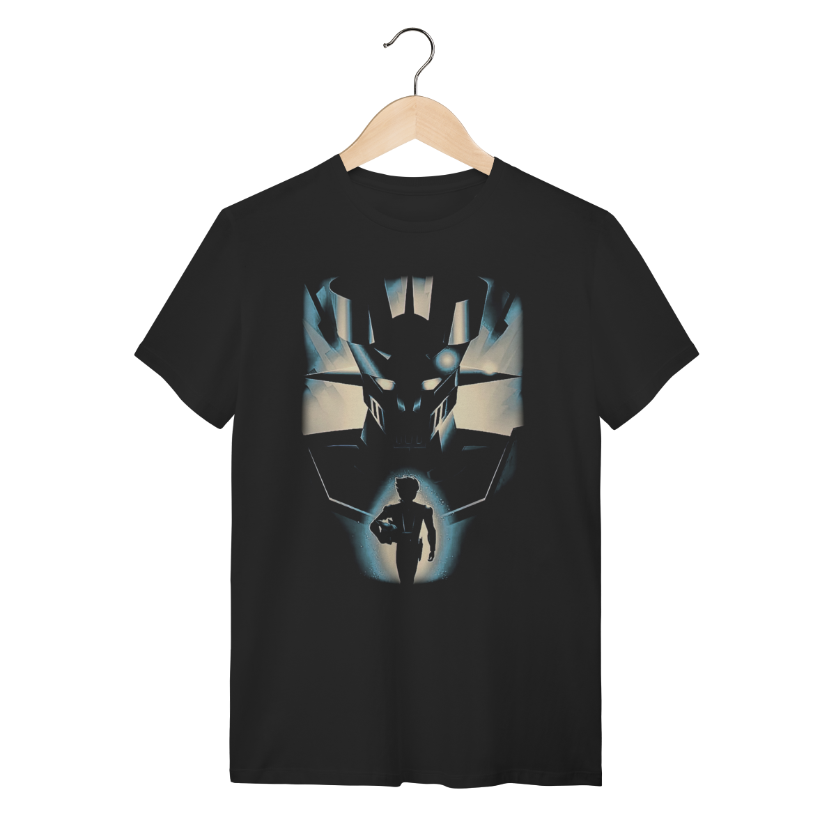 Nome do produto: Camiseta Mazinger Z e Koji Kabuto Preta Algodão Retrô