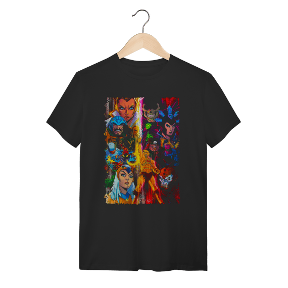 Camiseta He-Man e Personagens Masters of the Universe Preta Algodão