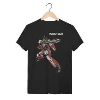 Nome do produto Camiseta Preta Robotech Mecha Algodão Tradicional