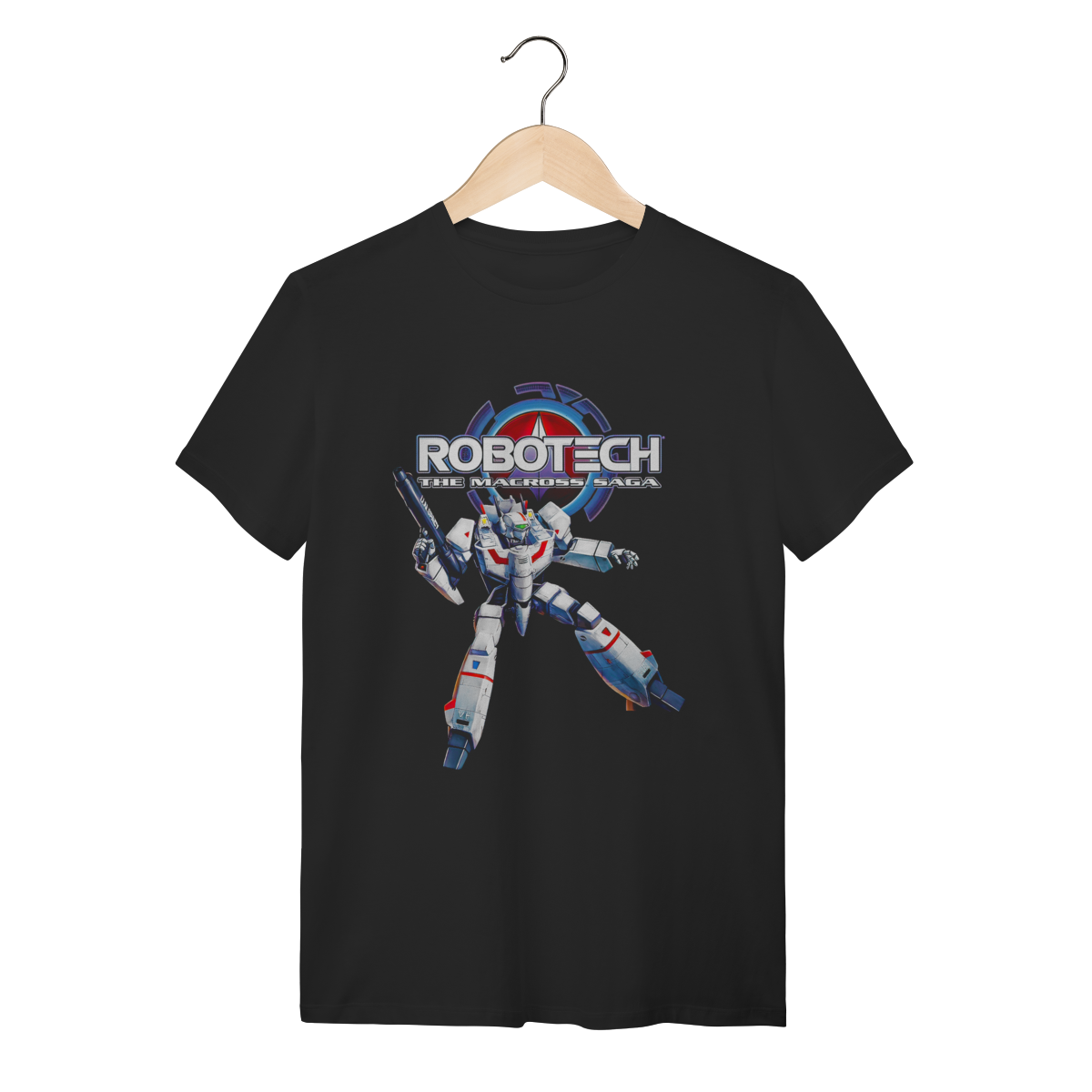 Nome do produto: Camiseta Robotech The Macross Saga Preta 100% Algodão