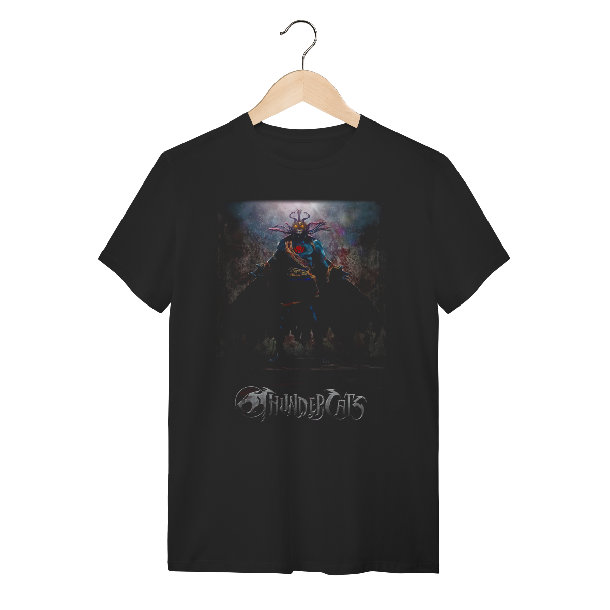 Nome do produto: Camiseta Mumm-Ra ThunderCats Vilão Realista Preta Algodão