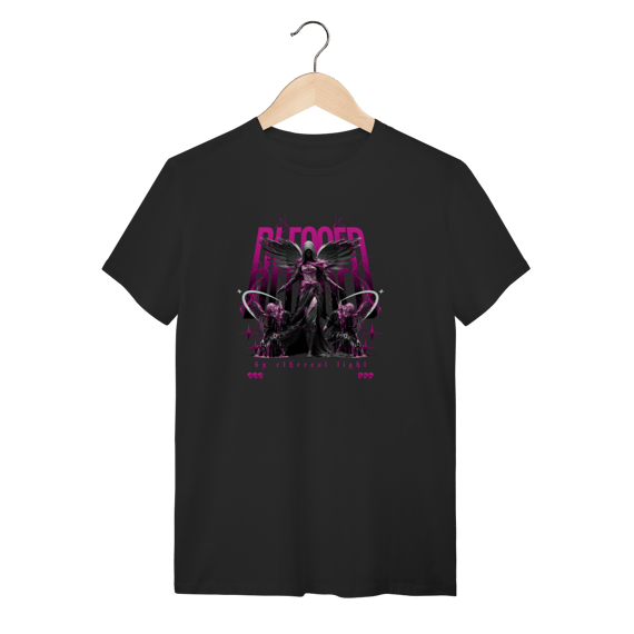 Camiseta Preta Blessed by Ethereal Light - Algodão Streetwear Dark