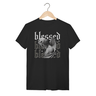 Nome do produto Camiseta Preta Blessed Estátua Grega - 100% Algodão