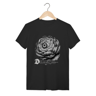 Camiseta Preta Delusion State - Algodão Dark Aesthetic Flor e Olho