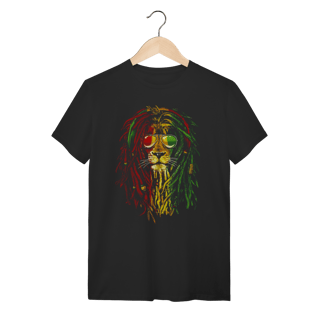 Nome do produto Camiseta Leão Reggae Dreadlocks Cores Rasta Algodão 