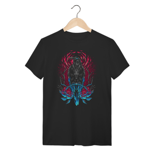 Camiseta Streetwear Arte Corvo Misterioso