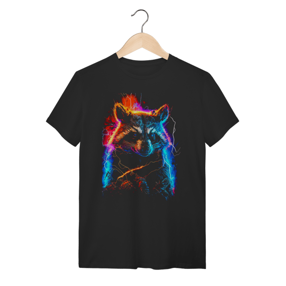 Camiseta Guaxinim Neon Eletrizante 