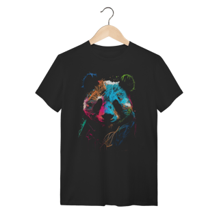 Nome do produto Camiseta Urso Panda Colorido Pop Art - Moda Casual Criativa