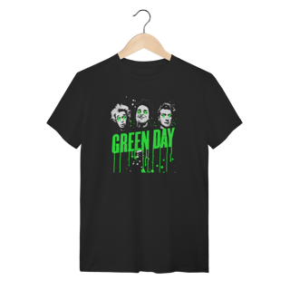 Camiseta Green Day Punk Rock - Estampa Trio Neon - Algodão Premium