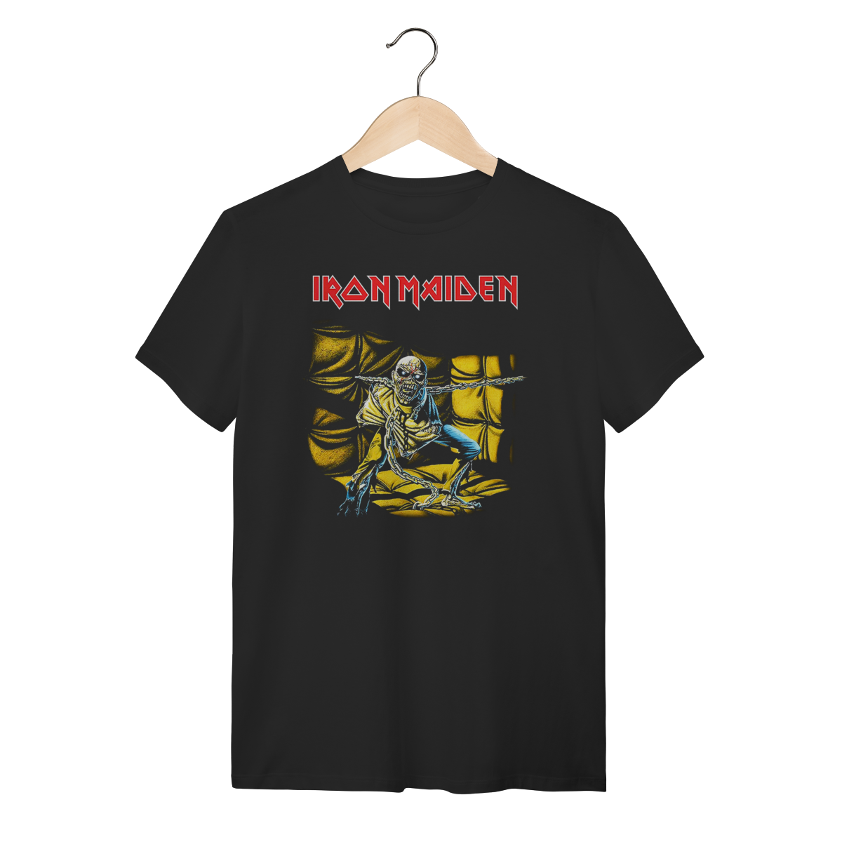 Nome do produto: Camiseta Iron Maiden Piece of Mind - Estampa Rock Masculina e Feminina