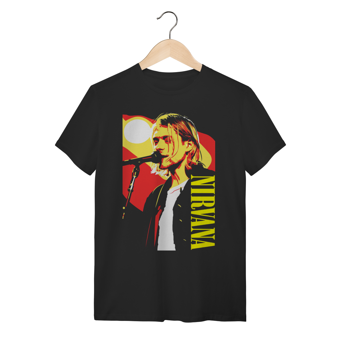 Nome do produto: Camiseta Nirvana Kurt Cobain Grunge Rock Preta 100% Algodão