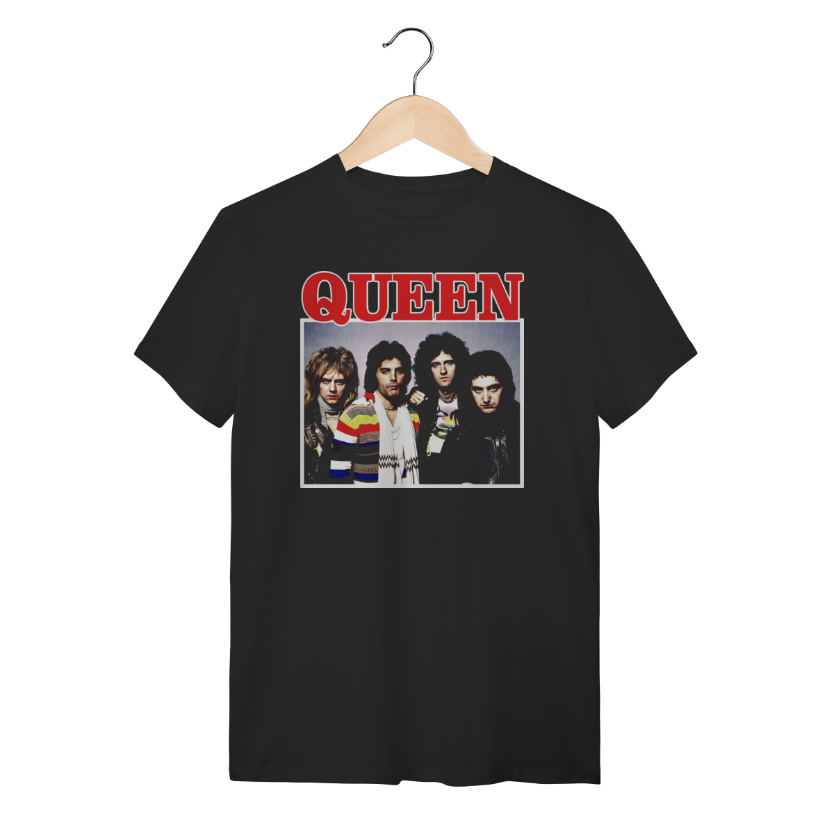 Nome do produto: Camiseta Queen - Estampa Fotográfica Banda Clássica -  Rock 