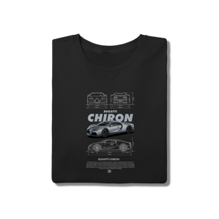 Nome do produto Camiseta Bugatti Chiron Prata - Estampa Blueprint Hipercarro