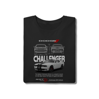 Nome do produto Camiseta Dodge Challenger SRT Hellcat Branco - Muscle Car Moderno
