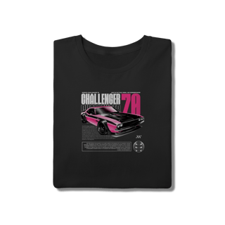 Nome do produto Camiseta Dodge Challenger 1970 Rosa - Estilo Retrô Muscle