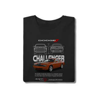 Nome do produto Camiseta Dodge Challenger SRT Hellcat Laranja - Mopar Power