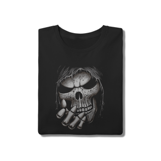 Nome do produto Camiseta Caveira Ceifador Dark - Estilo Horror e Metal - Algodão