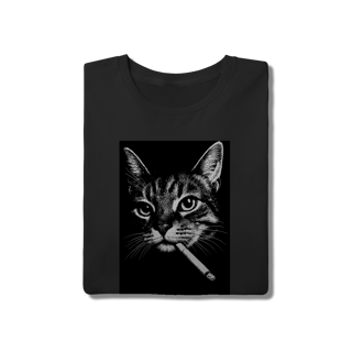 Nome do produto Camiseta Gato Noir - Smoking Cat