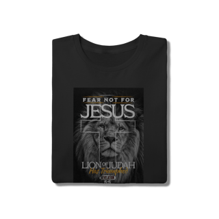 Nome do produto Camiseta Leão de Judá Fear Not - Estilo Realista - 100% Algodão