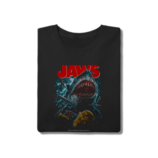 Nome do produto Camiseta Jaws Tubarão - Steven Spielberg Classic Poster 