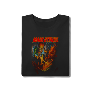 Nome do produto Camiseta Mars Attacks – Estampa Sci-Fi Retrô Tim Burton