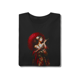 Nome do produto Camiseta Streetwear Geisha Oiran - Smoke & Flowers