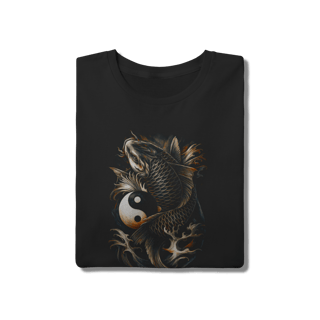 Nome do produto Camiseta Golden Koi - Yin Yang Flow & Waves 