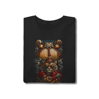 Nome do produto Camiseta Estampada - Tigre da Fortuna Neo-Tradicional 