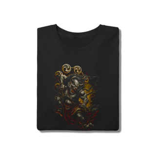 Nome do produto Camiseta Estampa Oriental - Oni do Trovão com Tambores Taiko 