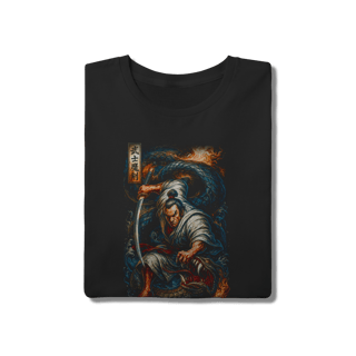 Nome do produto Camiseta de Algodão Premium - Samurai vs Serpente Gigante 
