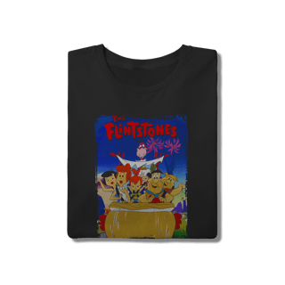 Nome do produto Camiseta Preta Os Flintstones Família 100% Algodão