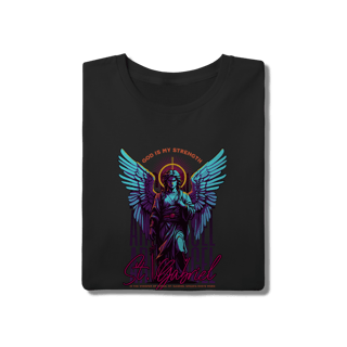 Nome do produto Camiseta Streetwear Arcanjo São Gabriel - Preta 100% Algodão