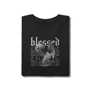 Nome do produto Camiseta Preta Blessed Estátua Grega - 100% Algodão