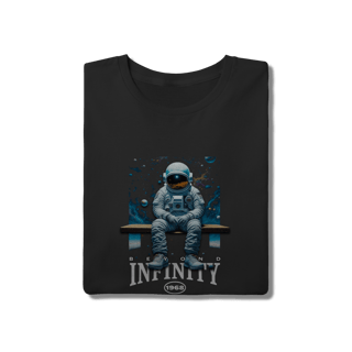 Nome do produto Camiseta Preta Astronauta Beyond Infinity - Algodão Espacial