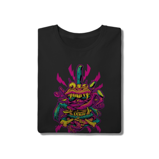 Nome do produto Camiseta Preta Monster Burger - Streetwear Algodão Cartoon