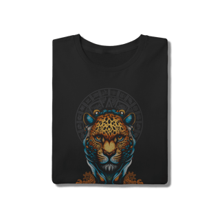Nome do produto Camiseta Onça Pintada Calendário Asteca Estampa Tribal Algodão