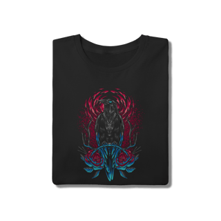 Nome do produto Camiseta Streetwear Arte Corvo Misterioso