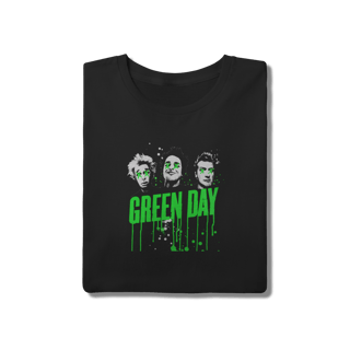 Nome do produto Camiseta Green Day Punk Rock - Estampa Trio Neon - Algodão Premium