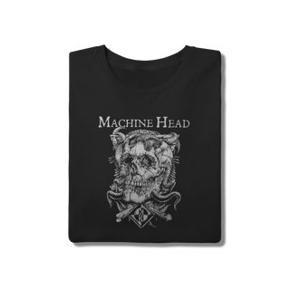 Nome do produto Camiseta Machine Head Skull Art - Metal Moderno e Streetwear
