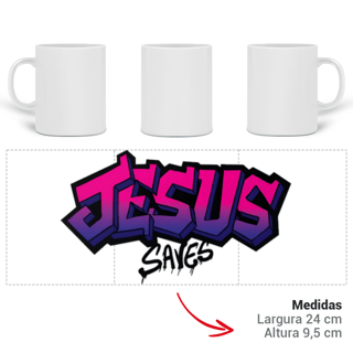 Nome do produto Caneca Jesus Arte em Grafite