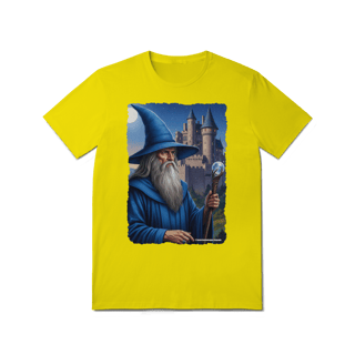 Nome do produto Camiseta Unissex - Mago azul segurando cajado