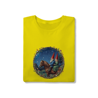 Nome do produto Camiseta Unissex - Casal de gnomos cavalgando